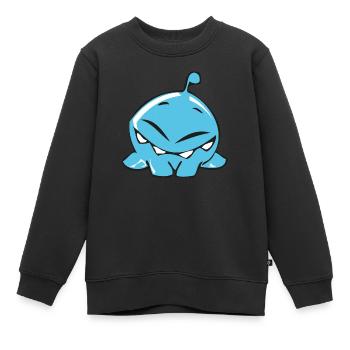 Petit monstre de goutte - Sweat Premium enfant bio - noir - Devant - AI Model Kid Female (0cm)
