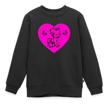 Bébé - Sweat Premium enfant bio - noir - Devant - AI Model Kid Female (0cm)
