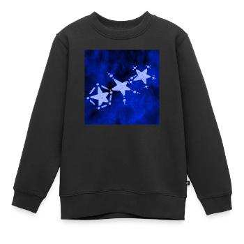DREI STERNE ELEKTRISCH - Kinder Premium Organic Sweatshirt - Schwarz - Vorne - AI Model Kid Female (0cm)