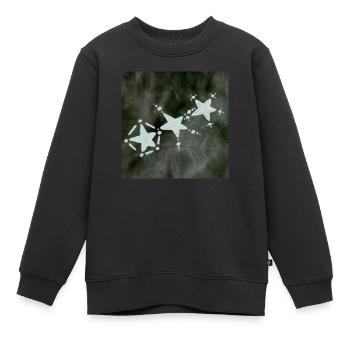 TROIS ÉTOILES INVERSÉES - Sweat Premium enfant bio - noir - Devant - AI Model Kid Female (0cm)