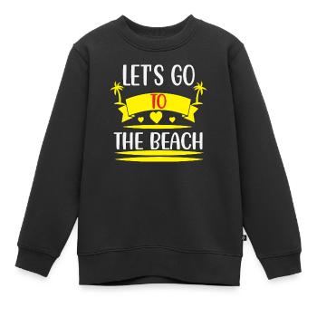 Let´s go to the Beach - Kinder Premium Organic Sweatshirt - Schwarz - Vorne - AI Model Kid Female (0cm)