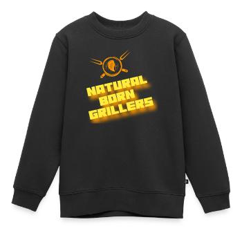 Natural Born Grillers - Kinder Premium Organic Sweatshirt - Schwarz - Vorne - AI Model Kid Female (0cm)