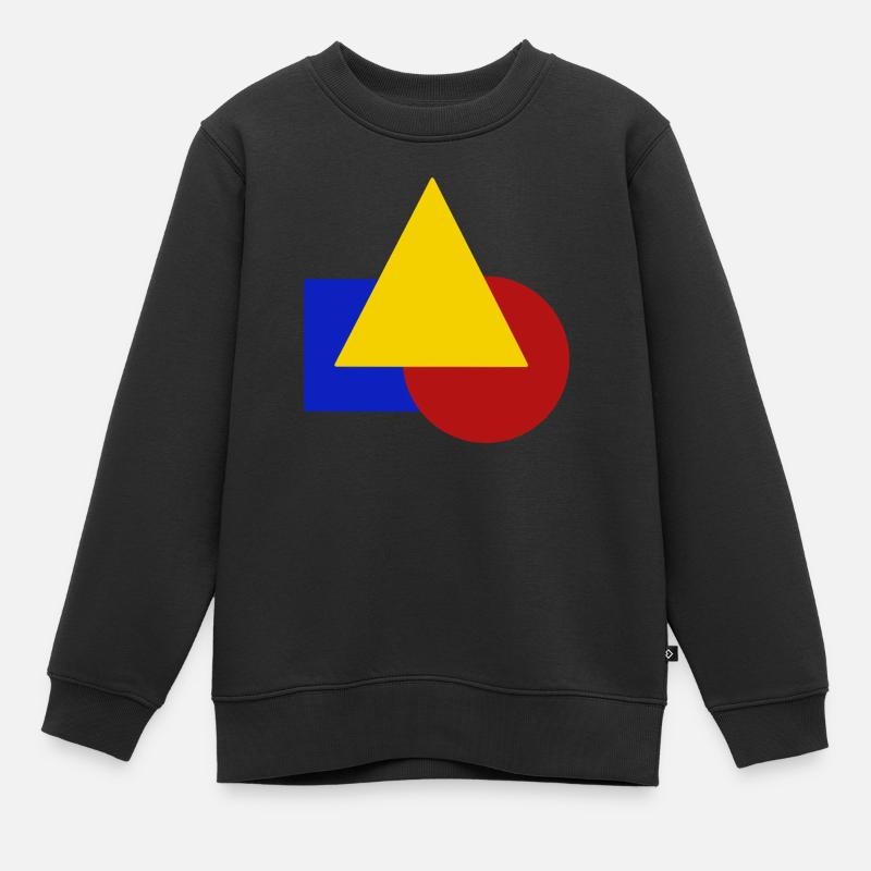 Géométrique - Sweat Premium enfant bio - noir