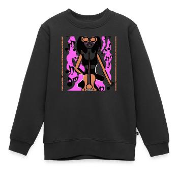 Fille de la musique - Sweat Premium enfant bio - noir - Devant - AI Model Kid Female (0cm)