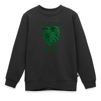 PFLANZEN MAMI - Kinder Premium Organic Sweatshirt - Schwarz - Vorne - AI Model Kid Female (0cm)