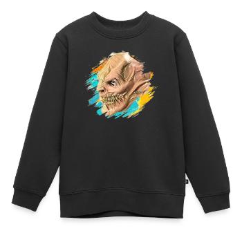 Krampus Percht Devil 2319 - Sweat Premium enfant bio - noir - Devant - AI Model Kid Female (0cm)