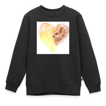 Krampus Percht Devil 2321 - Sweat Premium enfant bio - noir - Devant - AI Model Kid Female (0cm)