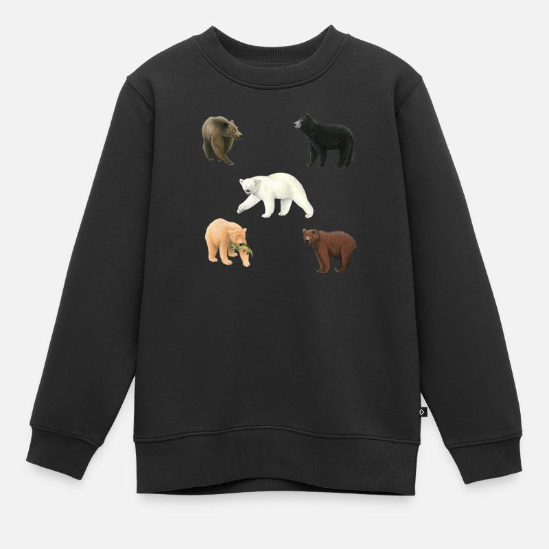 Bären - Kinder Premium Organic Sweatshirt - Schwarz