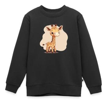 cute giraffe - Kinder Premium Organic Sweatshirt - Schwarz - Vorne - AI Model Kid Female (0cm)