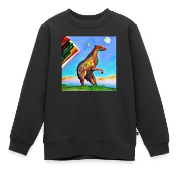 Animal du Futur - Sweat Premium enfant bio - noir - Devant - AI Model Kid Female (0cm)