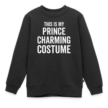 Voici mon costume de prince charmant - Sweat Premium enfant bio - noir - Devant - AI Model Kid Female (0cm)