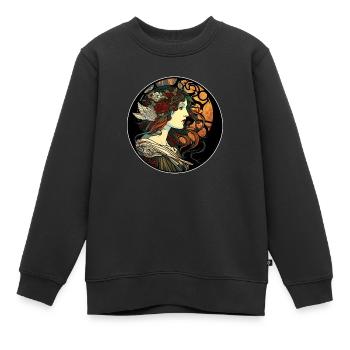 Mystischer Frauen-Jugendstil-Weg - Kinder Premium Organic Sweatshirt - Schwarz - Vorne - AI Model Kid Female (0cm)