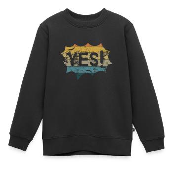 Yes Retro vintage - Kinder Premium Organic Sweatshirt - Schwarz - Vorne - AI Model Kid Female (0cm)