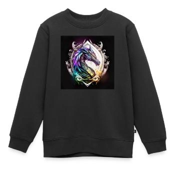 dragon mystique - Sweat Premium enfant bio - noir - Devant - AI Model Kid Female (0cm)