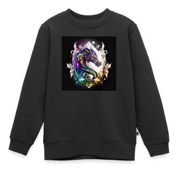 dragon mystique - Sweat Premium enfant bio - noir - Devant - AI Model Kid Female (0cm)