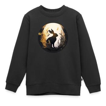 Lapin du nouvel an. - Sweat Premium enfant bio - noir - Devant - AI Model Kid Female (0cm)