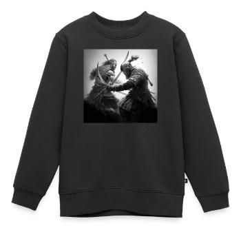 Samouraï Vs Vikings - Sweat Premium enfant bio - noir - Devant - AI Model Kid Female (0cm)