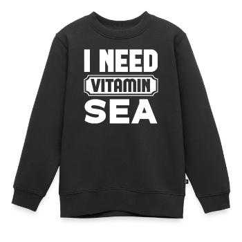 I Need Vitamin Sea - Kinder Premium Organic Sweatshirt - Schwarz - Vorne - AI Model Kid Female (0cm)