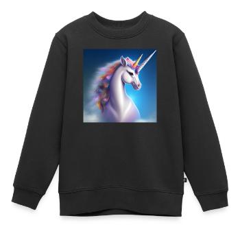 Licorne magique - Sweat Premium enfant bio - noir - Devant - AI Model Kid Female (0cm)