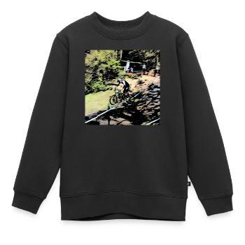 MTB MTB MTB Abfahrt - Kinder Premium Organic Sweatshirt - Schwarz - Vorne - AI Model Kid Female (0cm)