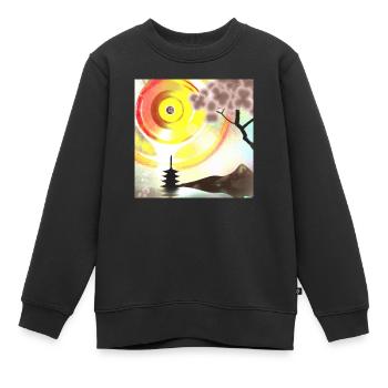 JD Star Artwork No.1 - Sweat Premium enfant bio - noir - Devant - AI Model Kid Female (0cm)