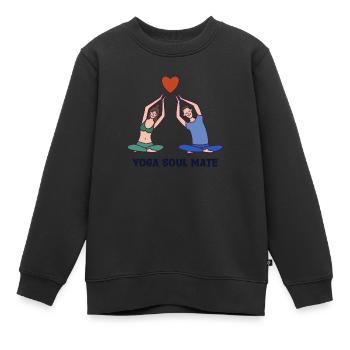 ÂME SŒUR DE YOGA - Sweat Premium enfant bio - noir - Devant - AI Model Kid Female (0cm)