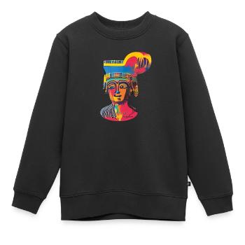 Le Pop Art du Pharaon de Warhol - Illustration IA - Sweat Premium enfant bio - noir - Devant - AI Model Kid Female (0cm)