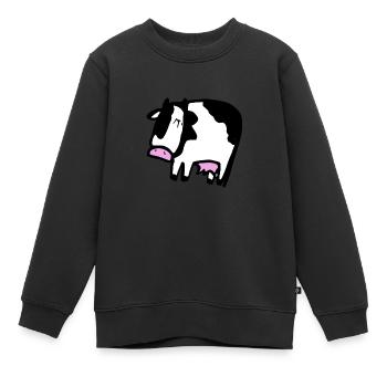 Loda la vache triste - Sweat Premium enfant bio - noir - Devant - AI Model Kid Female (0cm)