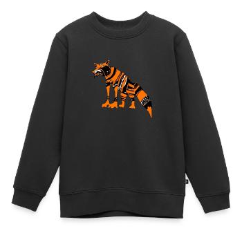 Proli le Renard affamé - Sweat Premium enfant bio - noir - Devant - AI Model Kid Female (0cm)