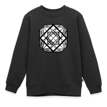 Abstrakt - Kinder Premium Organic Sweatshirt - Schwarz - Vorne - AI Model Kid Female (0cm)