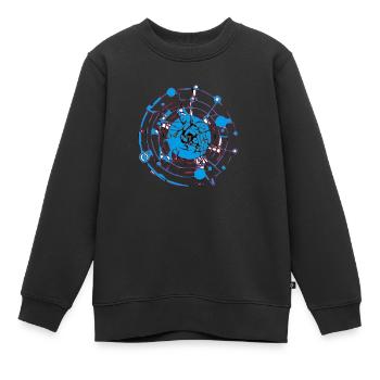 Cyber monde - Sweat Premium enfant bio - noir - Devant - AI Model Kid Female (0cm)
