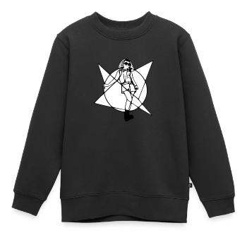 La punk - Sweat Premium enfant bio - noir - Devant - AI Model Kid Female (0cm)