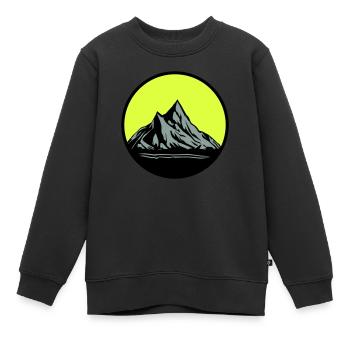 Montagnes - Sweat Premium enfant bio - noir - Devant - AI Model Kid Female (0cm)