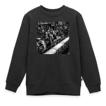 Fabrik Zombiez - Kinder Premium Organic Sweatshirt - Schwarz - Vorne - AI Model Kid Female (0cm)