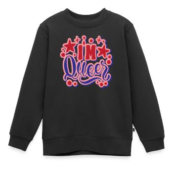 I´m Queer - Kinder Premium Organic Sweatshirt - Schwarz - Vorne - AI Model Kid Female (0cm)