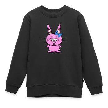 Osterhase - Kinder Premium Organic Sweatshirt - Schwarz - Vorne - AI Model Kid Female (0cm)