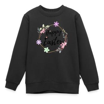 Frohe Ostern - Kinder Premium Organic Sweatshirt - Schwarz - Vorne - AI Model Kid Female (0cm)