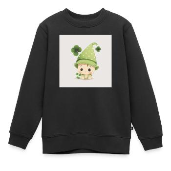 Lutin mignon - Sweat Premium enfant bio - noir - Devant - AI Model Kid Female (0cm)