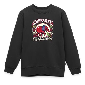 CheParty Elephant - Kinder Premium Organic Sweatshirt - Schwarz - Vorne - AI Model Kid Female (0cm)