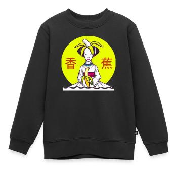 Geishana - Kinder Premium Organic Sweatshirt - Schwarz - Vorne - AI Model Kid Female (0cm)