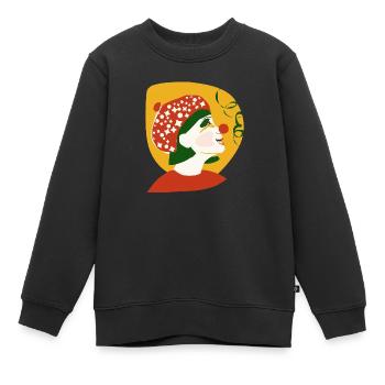 Fête des clowns - Sweat Premium enfant bio - noir - Devant - AI Model Kid Female (0cm)