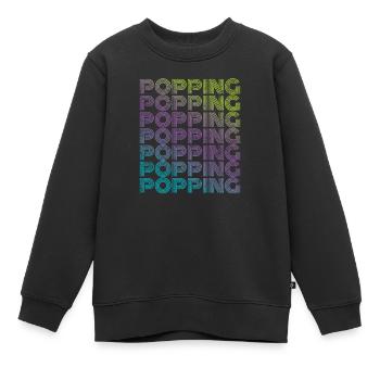 Popping Funk Style Retro - Kinder Premium Organic Sweatshirt - Schwarz - Vorne - AI Model Kid Female (0cm)