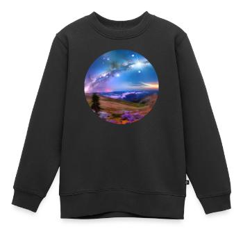 Galaxie Digital Art - Kinder Premium Organic Sweatshirt - Schwarz - Vorne - AI Model Kid Female (0cm)