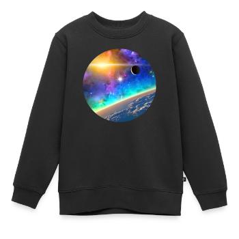 Galaxie Digital Art - Kinder Premium Organic Sweatshirt - Schwarz - Vorne - AI Model Kid Female (0cm)