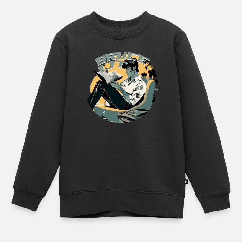 bruce lit - Sweat Premium enfant bio - noir