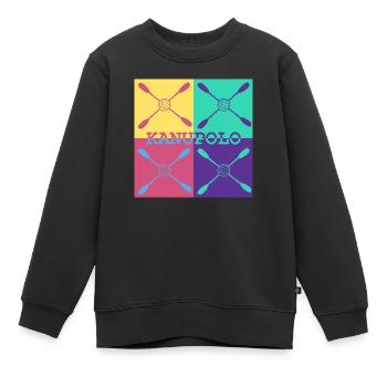 Canoë polo - élégant et sportif - Sweat Premium enfant bio - noir - Devant - AI Model Kid Female (0cm)