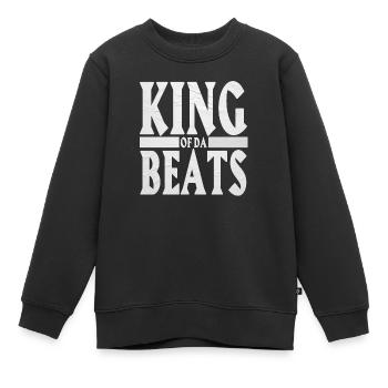 King Of Da Beats - Kinder Premium Organic Sweatshirt - Schwarz - Vorne - AI Model Kid Female (0cm)