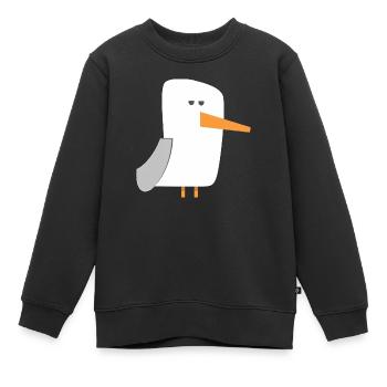 Möwe - Kinder Premium Organic Sweatshirt - Schwarz - Vorne - AI Model Kid Female (0cm)