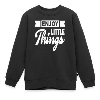 Enjoy Little Things - Kinder Premium Organic Sweatshirt - Schwarz - Vorne - AI Model Kid Female (0cm)
