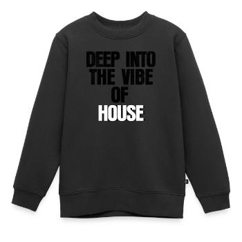 Profondément dans l’ambiance du remix house - Sweat Premium enfant bio - noir - Devant - AI Model Kid Female (0cm)